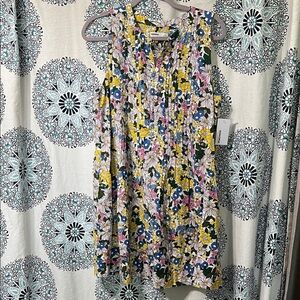 Sonoma Floral  Mini Dress in Yellow, Pink, and Blue